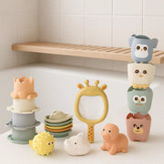 Badspeelgoed 5 - in - 1 met Dieren | Bootjes, Stapelbekers & Zuignappen | Vanaf 18 maanden | 22 Delig - Baby Doo