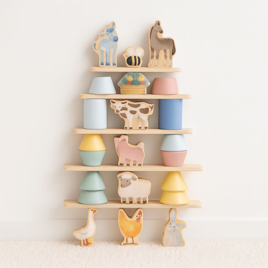 Houten Dieren Balans Spel | Stapelspeelgoed & Evenwichtsspel - Baby Doo