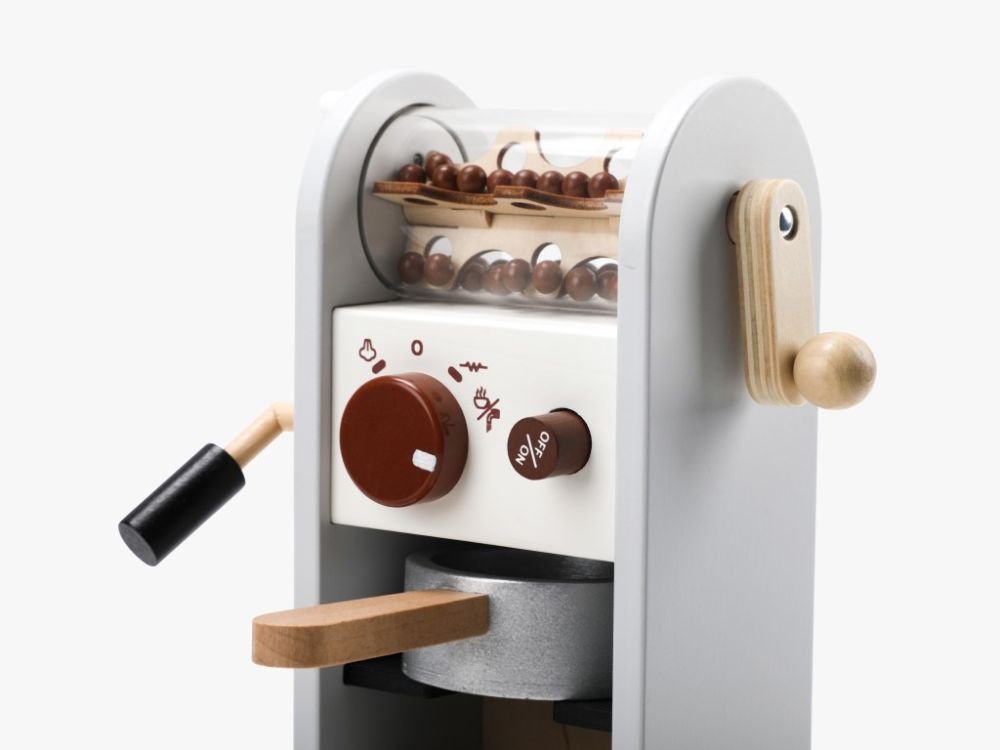 Houten Kinderkoffiezetapparaat | Speelgoed Koffiemachine | Met Accessoires - Baby Doo