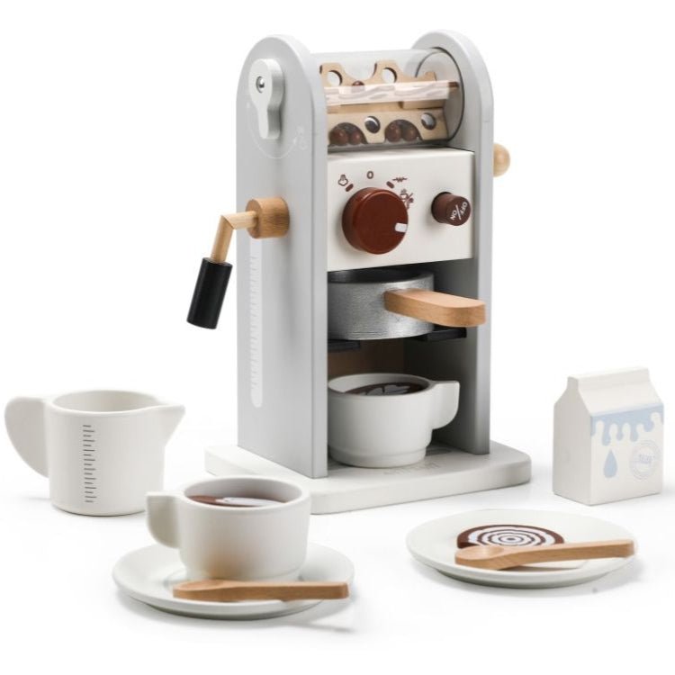 Houten Kinderkoffiezetapparaat | Speelgoed Koffiemachine | Met Accessoires - Baby Doo