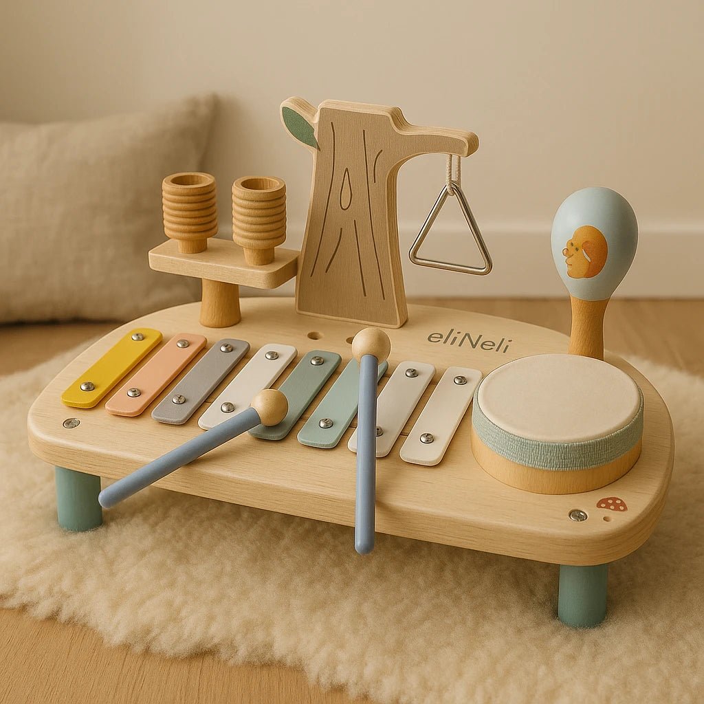 Houten Muziekinstrument | Muziektafel Bos Editie | Peuter - Baby Doo
