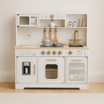 Houten Speelkeuken | Luxe Variant | Inclusief 9 Accessoires - Baby Doo