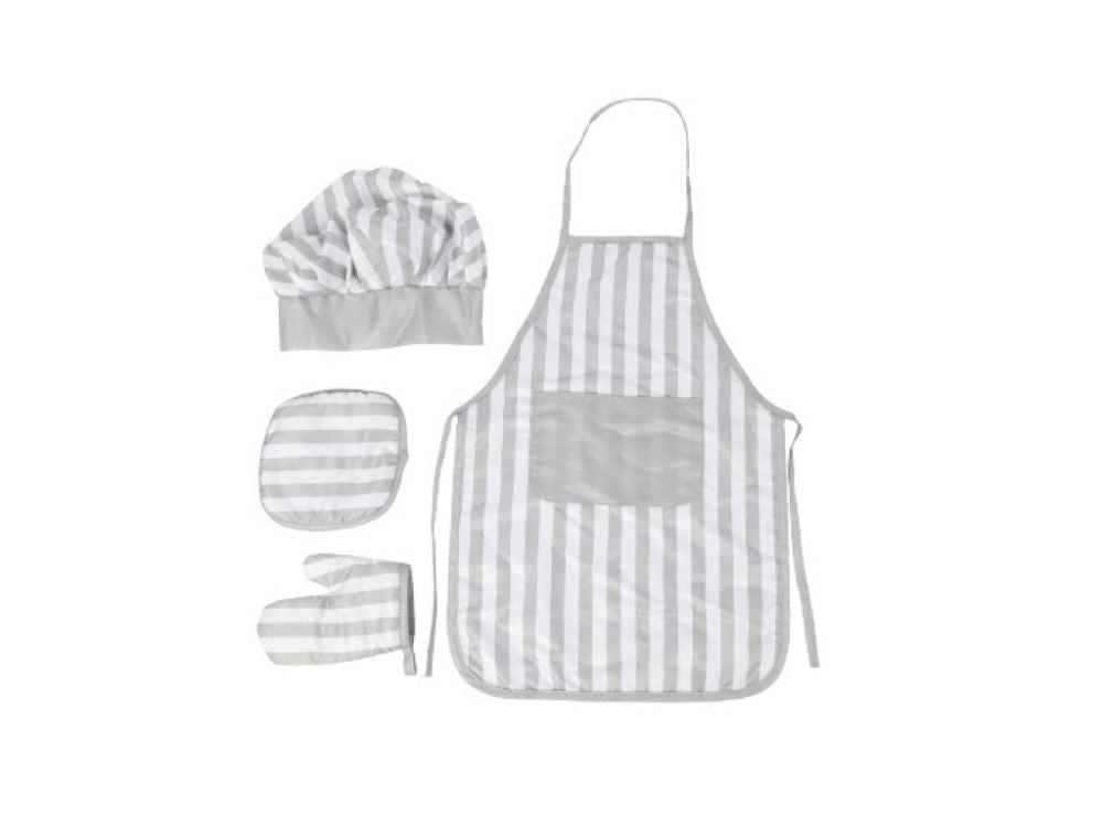 Houten Speelkeuken met Accessoires & Textielset | Met Realistisch Oplichtend Fornuis | Scandinavisch Design - Baby Doo