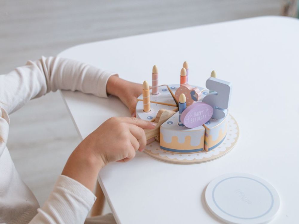 Houten Verjaardagstaart | Snijbaar Speelgoed | Taart van Hout - Baby Doo