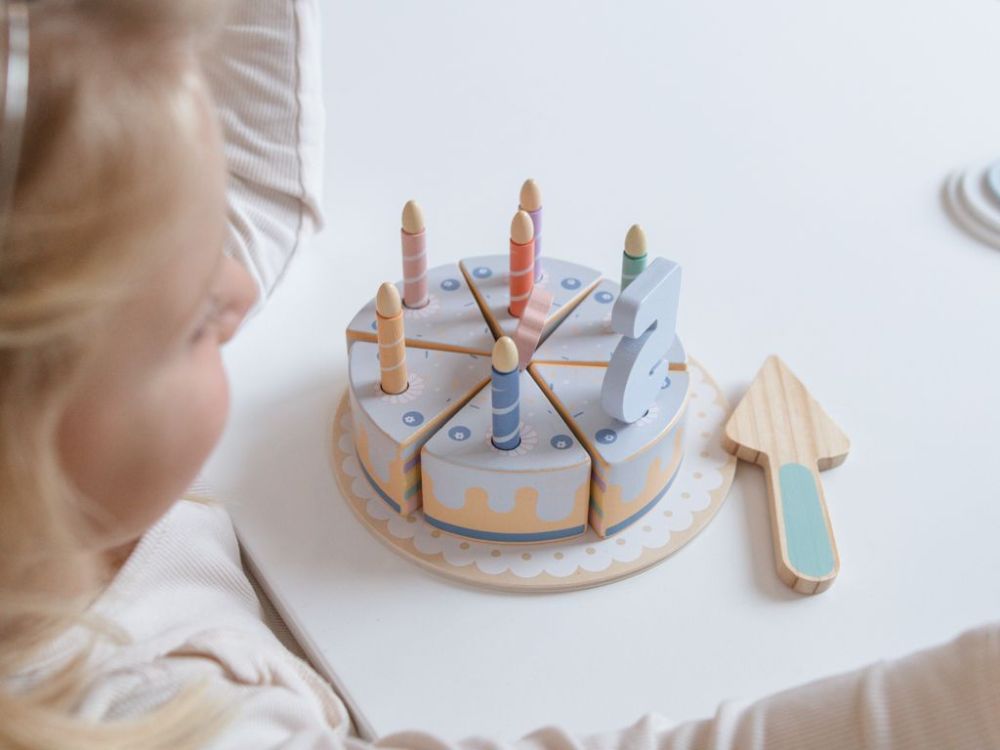 Houten Verjaardagstaart | Snijbaar Speelgoed | Taart van Hout - Baby Doo