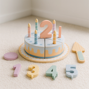 Houten Verjaardagstaart | Snijbaar Speelgoed | Taart van Hout - Baby Doo