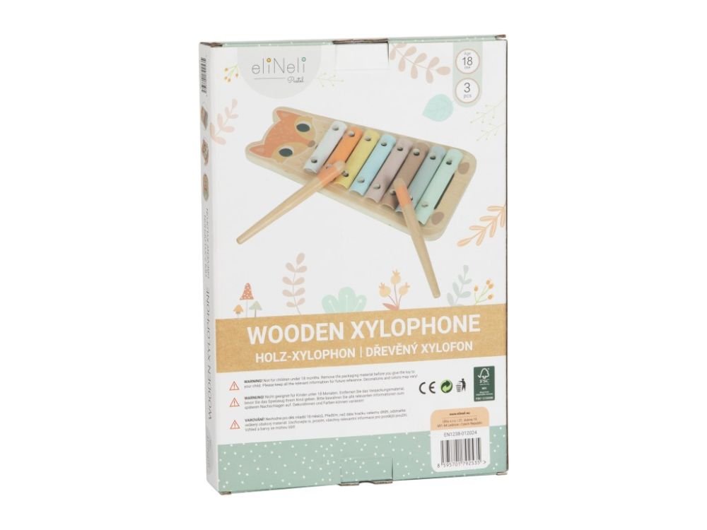 Houten Xylofoon Vos | Houten Muziekinstrument | Stimuleert Muziek & Motoriek - Baby Doo