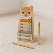 Houten Xylofoon Vos | Houten Muziekinstrument | Stimuleert Muziek & Motoriek - Baby Doo