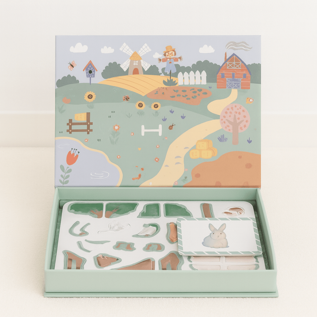 Magnetisch Boerderij Puzzelspel 2 - in - 1 | Educatief Speelgoed met Dieren & Tractor | Vanaf 3 Jaar - Baby Doo