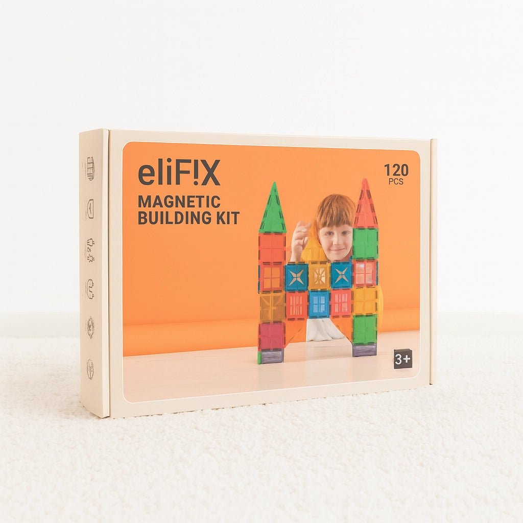 Magnetische Tegels Bouwset 120 - delig met Wielen | Speelgoed 3+ - Baby Doo