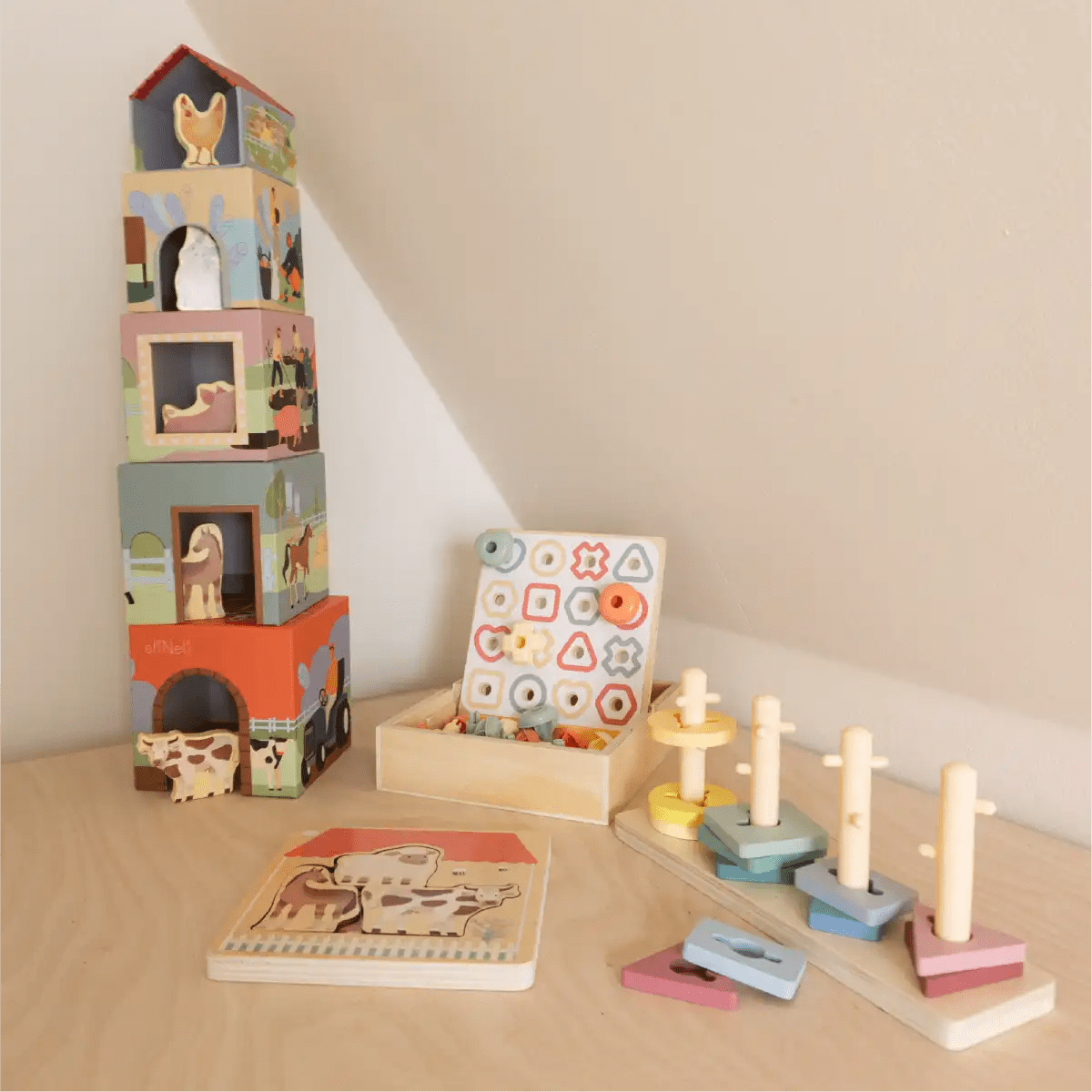 Montessori Set | Educatief Houten Speelgoed | Vanaf 1,5 Jaar - Baby Doo