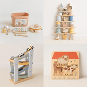 Sinterklaas Cadeauset 1–3 jaar | 2+2 Gratis Speelgoedsets | Houten Montessori Speelgoed - Baby Doo