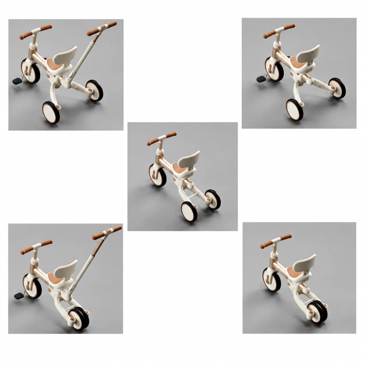 4 in 1 Driewieler met Duwstang en Loopfiets vanaf 18 Maanden - Baby Doo