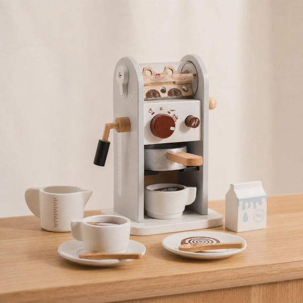 Houten Kinderkoffiezetapparaat | Speelgoed Koffiemachine | Met Accessoires