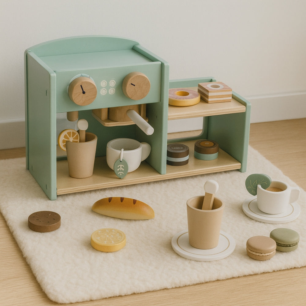 Houten Koffiehoek | Speelgoed | Inclusief Accesoires