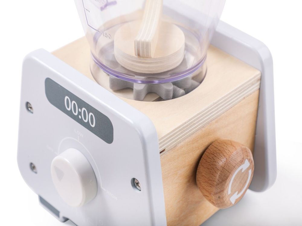Houten Smoothie Blender Speelset | Met Accessoires & Snijfruit | Montessori Keukenspeelgoed