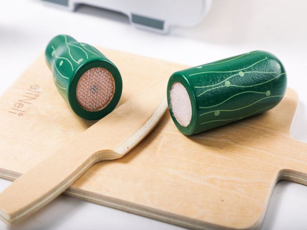 Houten Smoothie Blender Speelset | Met Accessoires & Snijfruit | Montessori Keukenspeelgoed