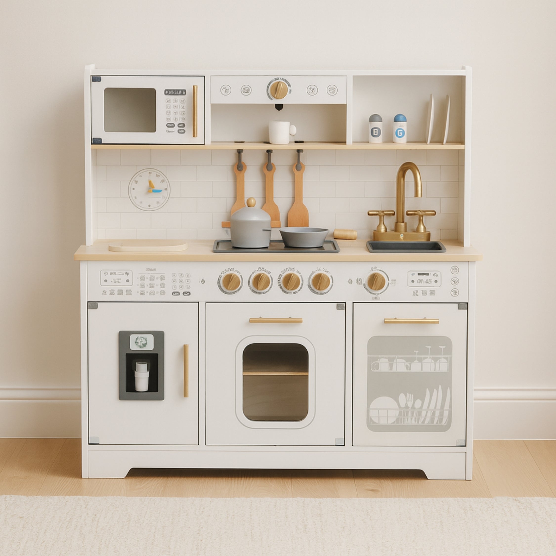 Houten Speelkeuken | Luxe Variant | Inclusief 9 Accessoires