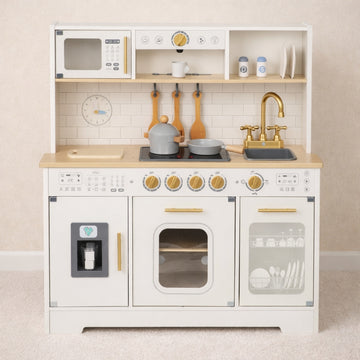 Houten Speelgoedkeuken | Luxe Variant | Inclusief 9 Accessoires