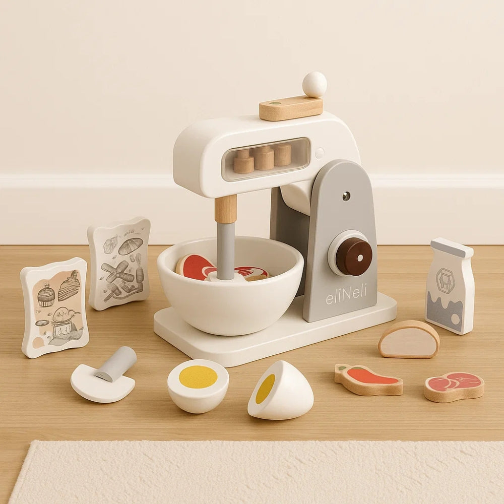 Houten Speelgoed Keukenmixer | Accesoires voor speelkeuken