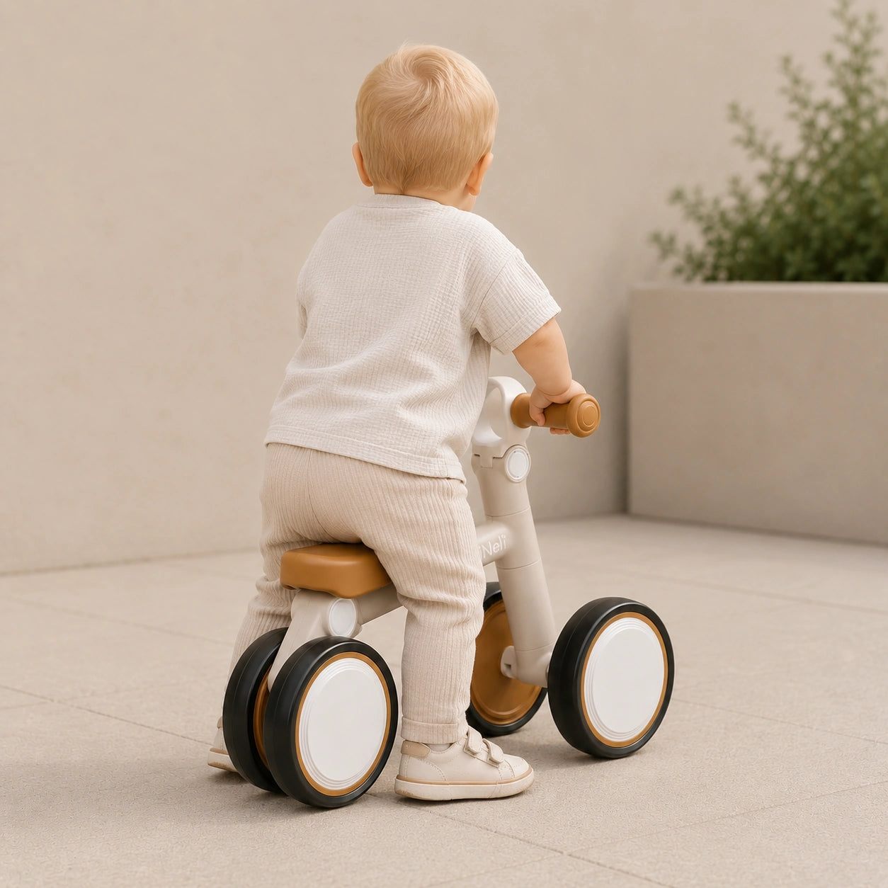 Loopfiets vanaf 1 Jaar met 4 Wielen | Lichtgewicht Baby Loopfiets