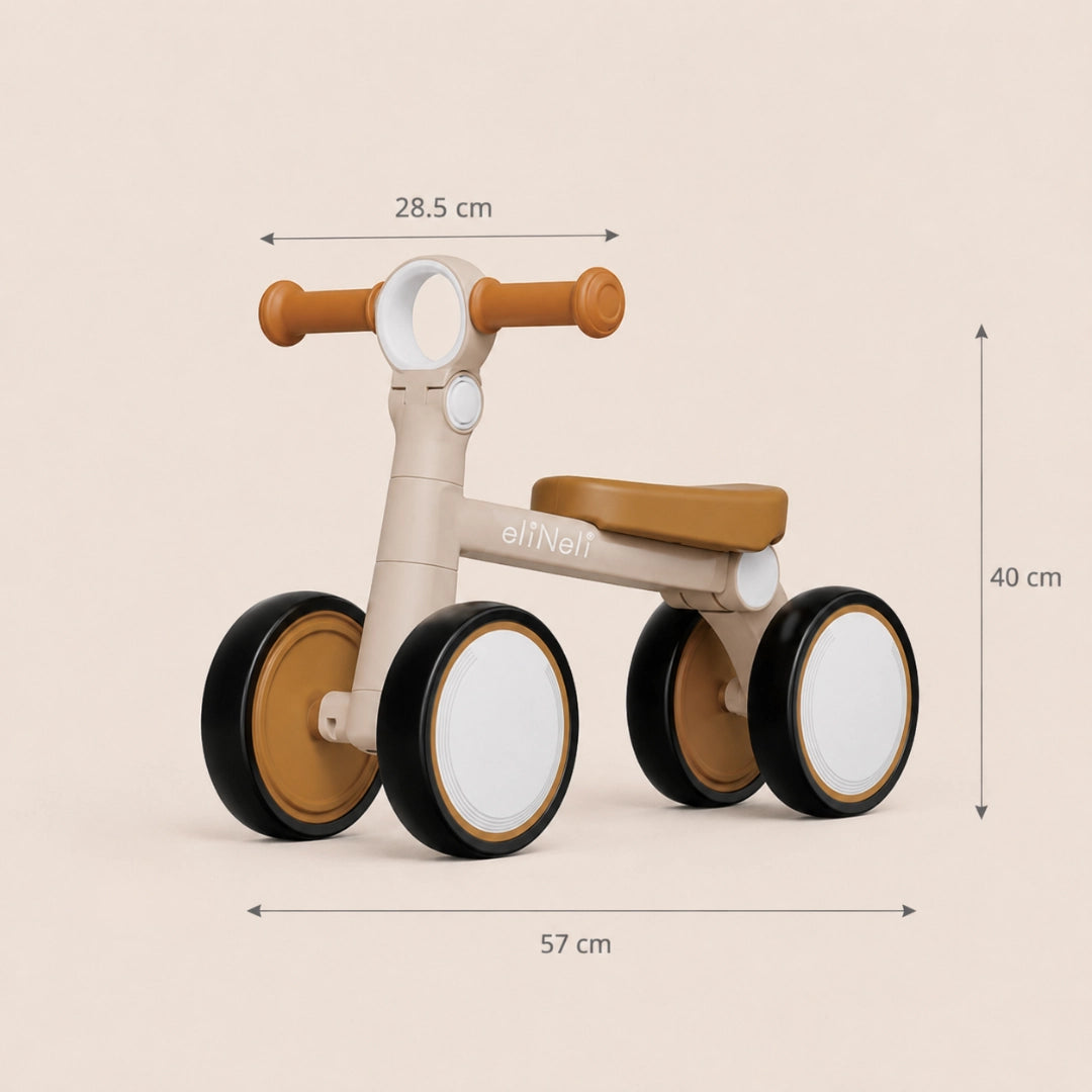 Loopfiets vanaf 1 Jaar met 4 Wielen | Lichtgewicht Baby Loopfiets