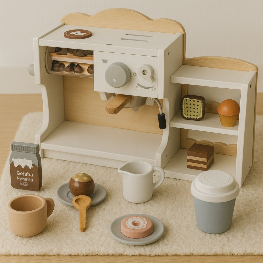 Houten Koffiehoek Speelgoed | Koffieset voor Kinderen | Met Accessoires