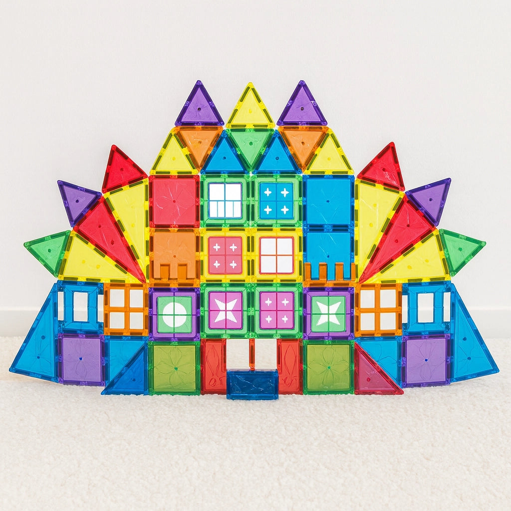 Magnetische Tegels Bouwset 120-delig met Wielen | Speelgoed 3+