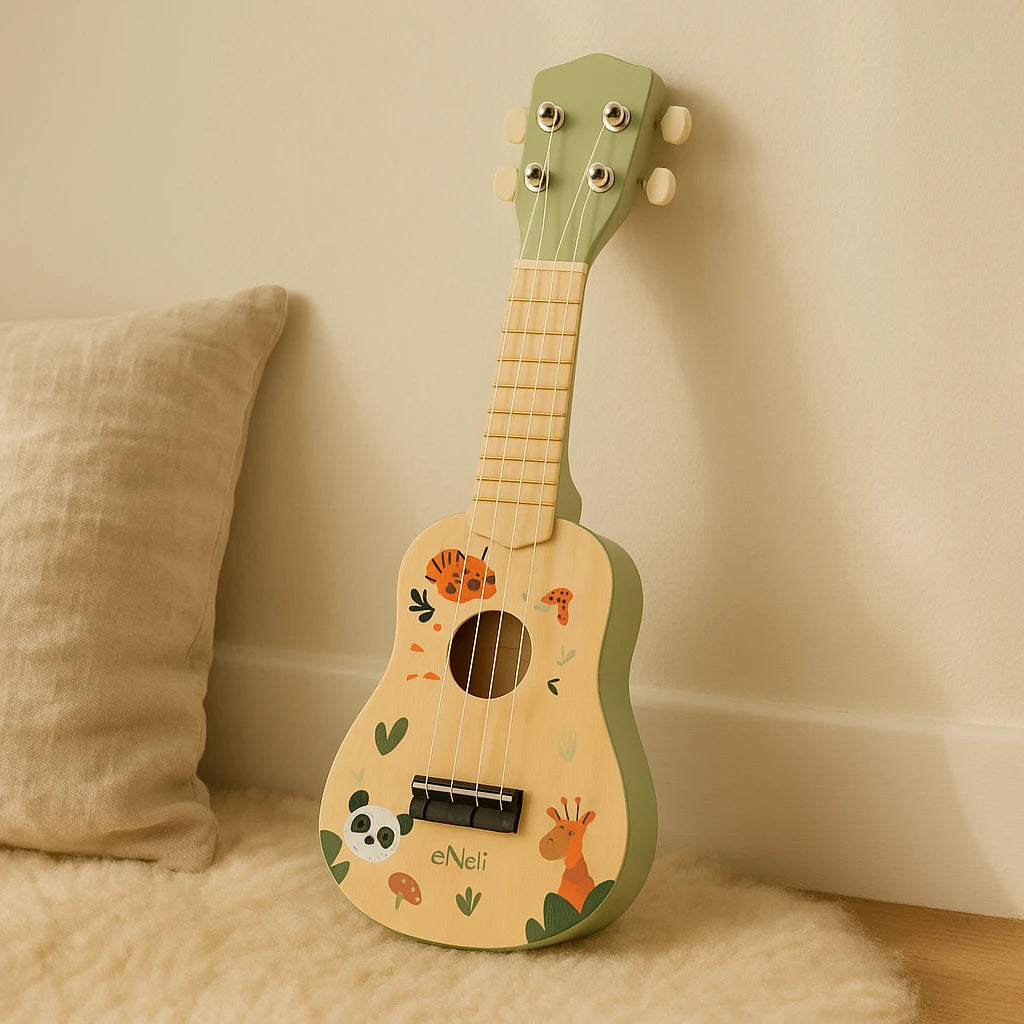 Ukelele Kind | Houten Muziekinstrument | Muziek Speelgoed