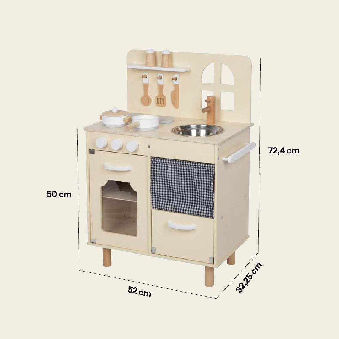 Houten Speelkeuken | Compact | Inclusief 7 Accessoires