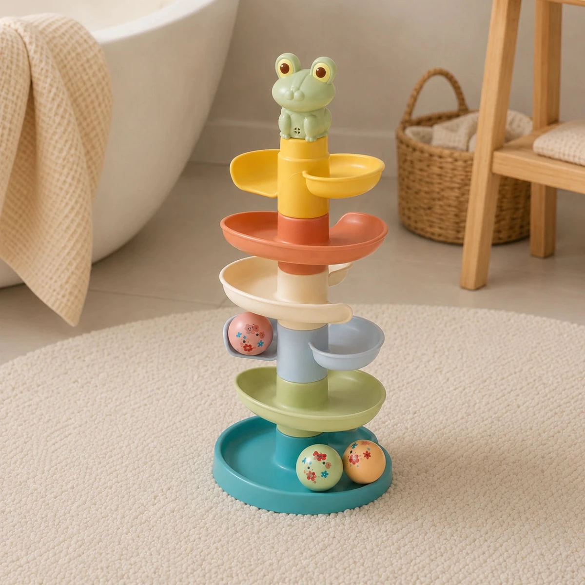 Badspeelgoed Ballenbaan met 3 Ballen vanaf 6 Maanden - Baby Doo