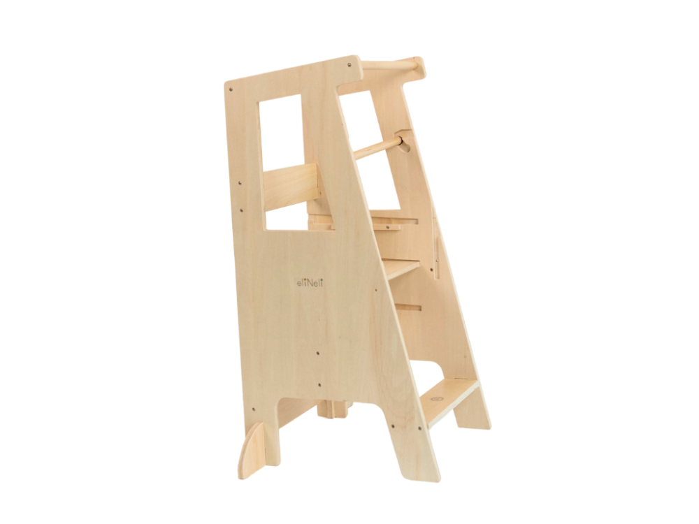 Houten Leertoren 3-in-1 met Stabilisatie | Montessori Keukentoren