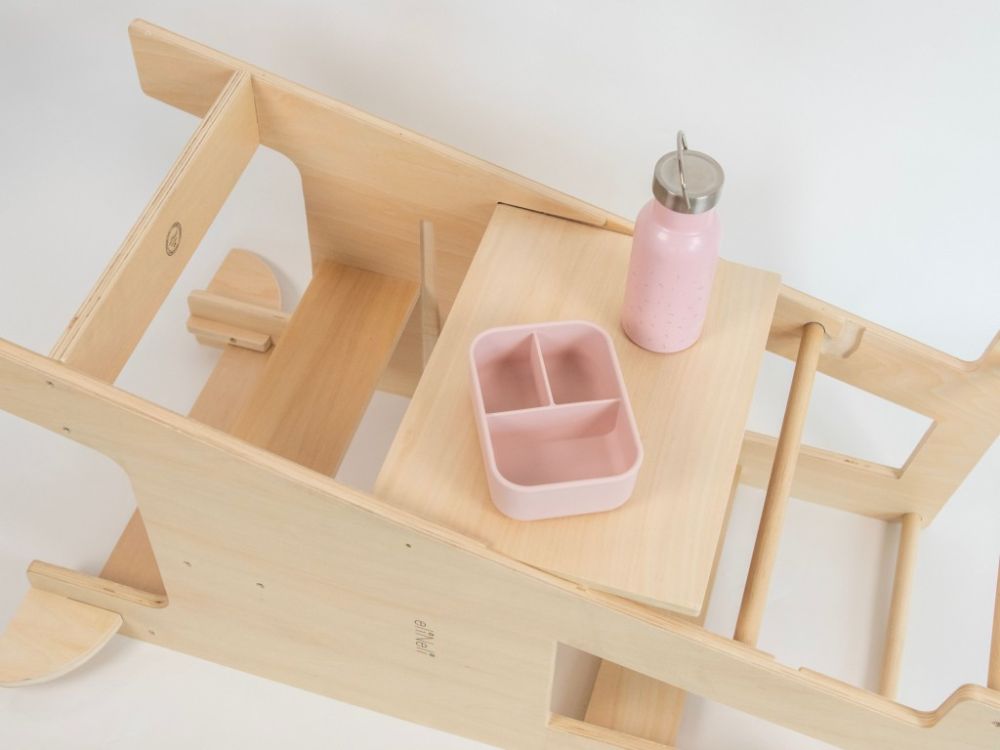 Houten Leertoren 3-in-1 met Stabilisatie | Montessori Keukentoren