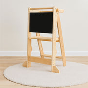 Opvouwbare Houten Leertoren 2-in-1 | Verstelbare Montessori Keukentoren | Naturel