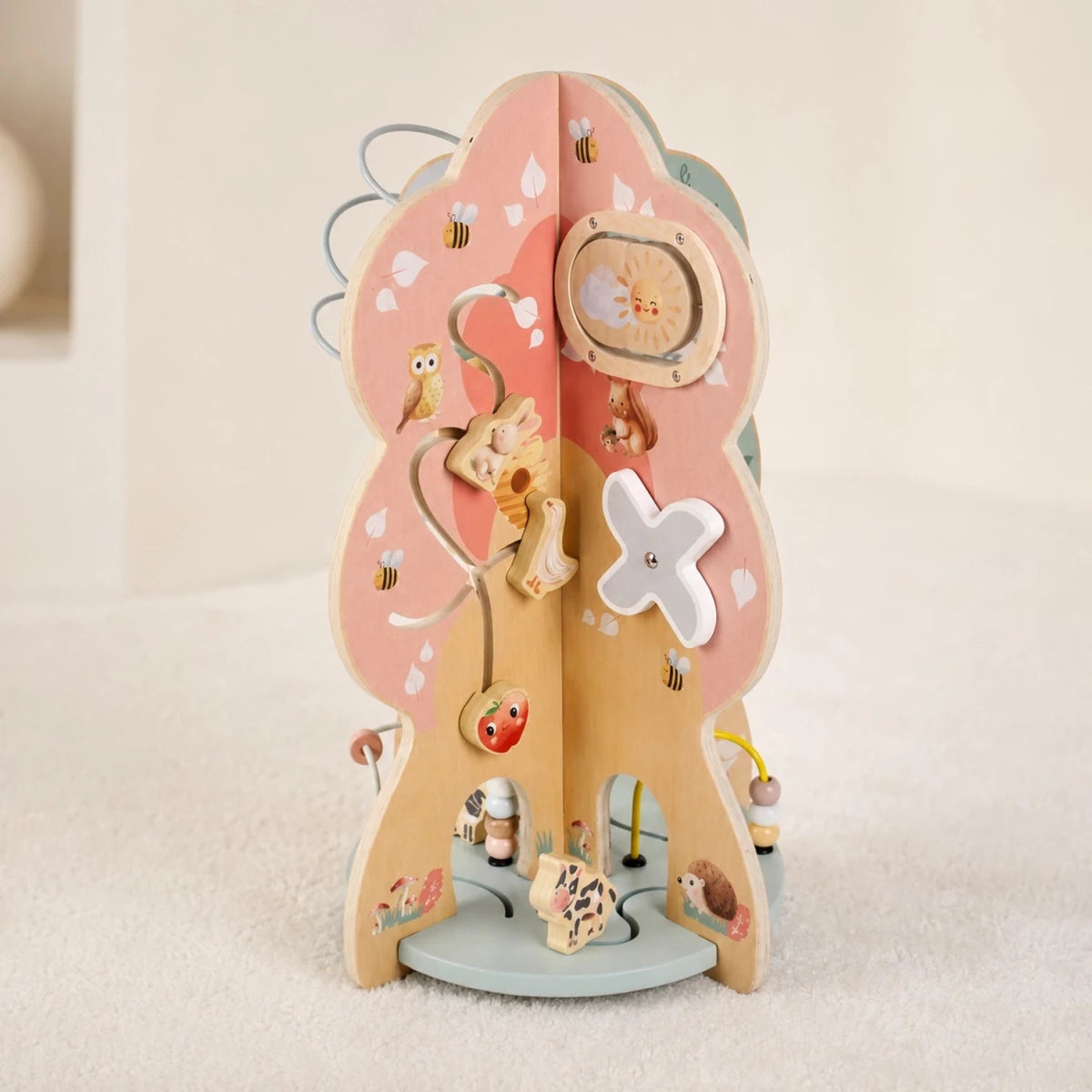 Houten Activiteitenbord Boom met Dieren vanaf 18 Maanden - Baby Doo