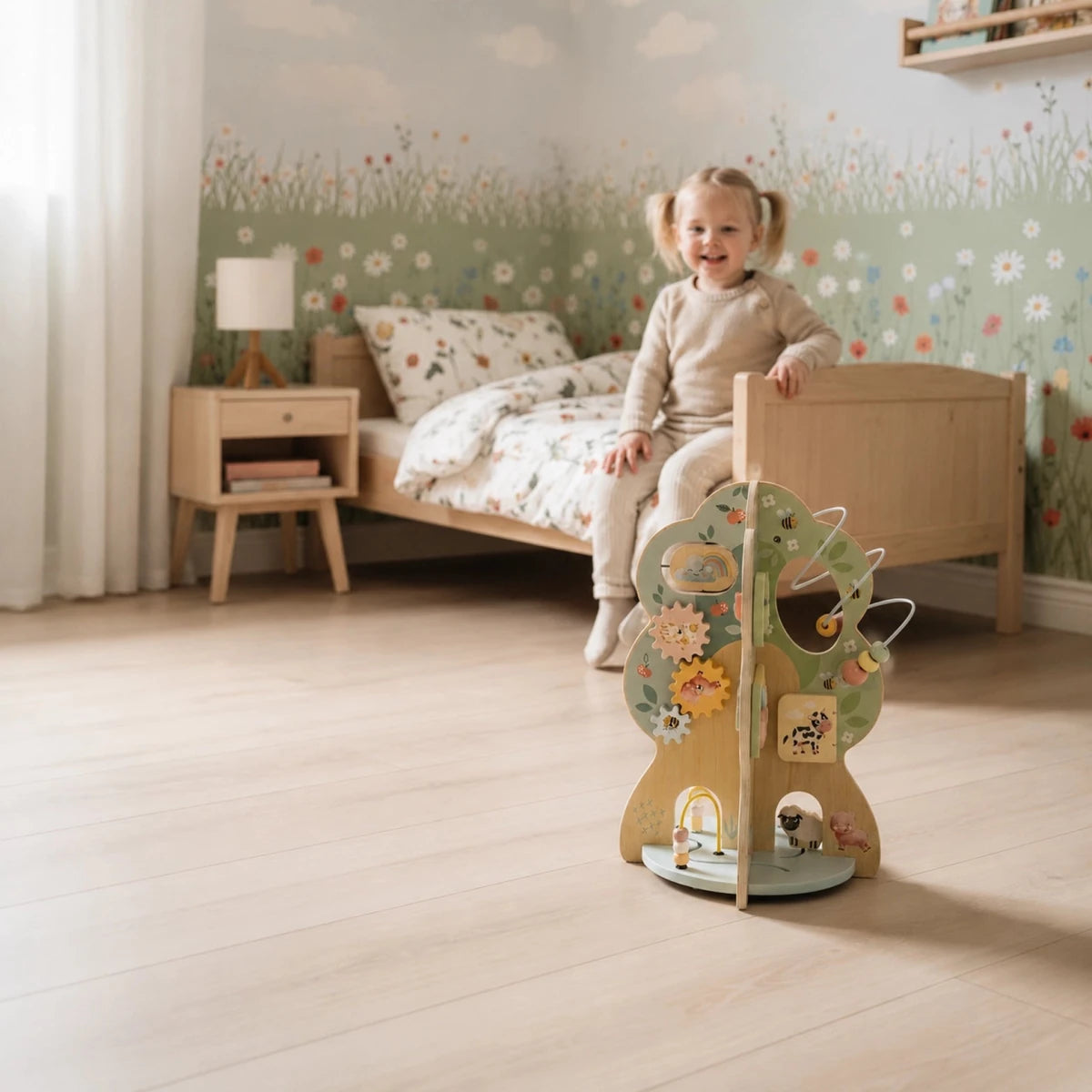 Houten Activiteitenbord Boom met Dieren vanaf 18 Maanden - Baby Doo