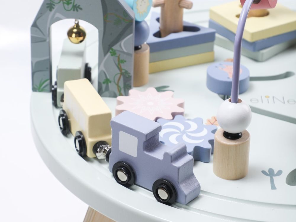 Houten Activiteitentafel | Montessori Speeltafel met Kralenbaan & Xylofoon - Baby Doo