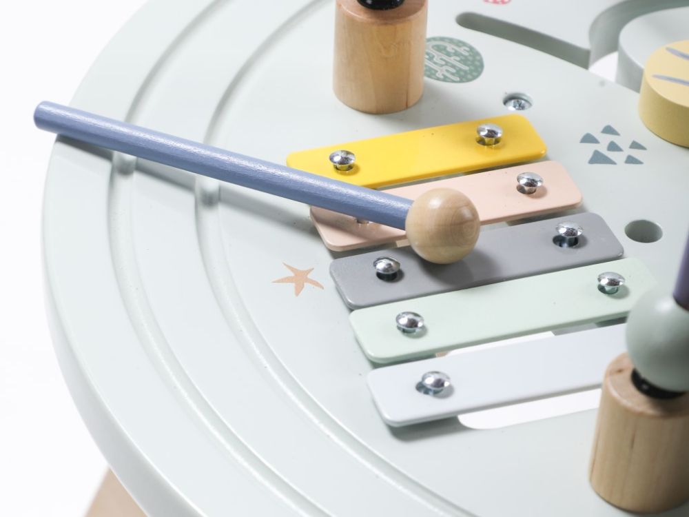 Houten Activiteitentafel | Montessori Speeltafel met Kralenbaan & Xylofoon - Baby Doo