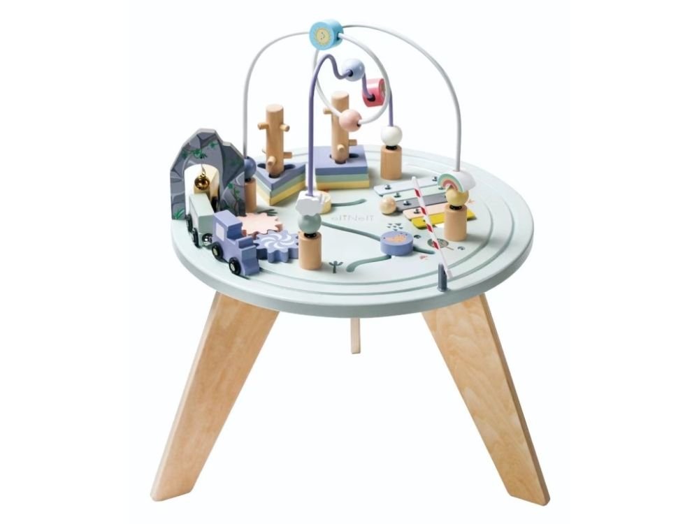 Houten Activiteitentafel | Montessori Speeltafel met Kralenbaan & Xylofoon - Baby Doo