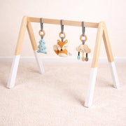 Houten Baby Gym | Stijlvol Kraamcadeau | Inclusief 3 Hangspeeltjes - Baby Doo
