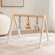 Houten Baby Gym | Stijlvol Kraamcadeau | Inclusief 3 Hangspeeltjes - Baby Doo