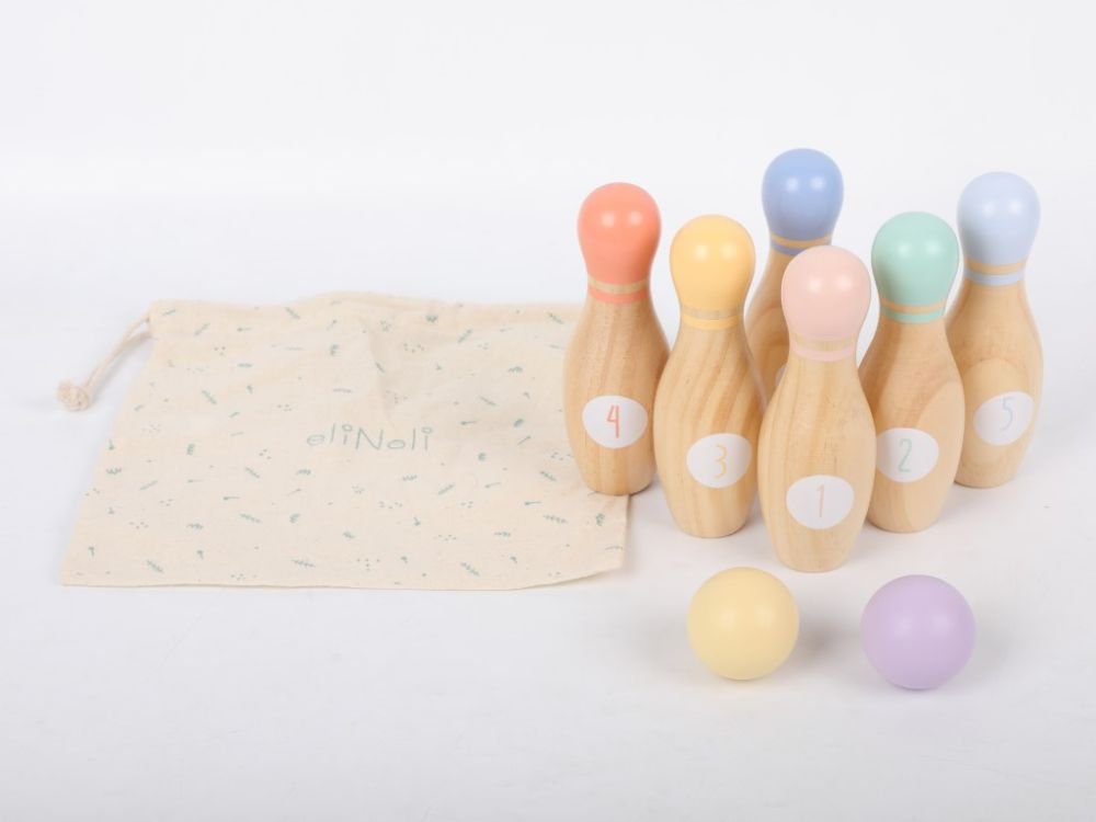 Houten Bowlingset | Bowling Set Hout | Buitenspeelgoed - Baby Doo