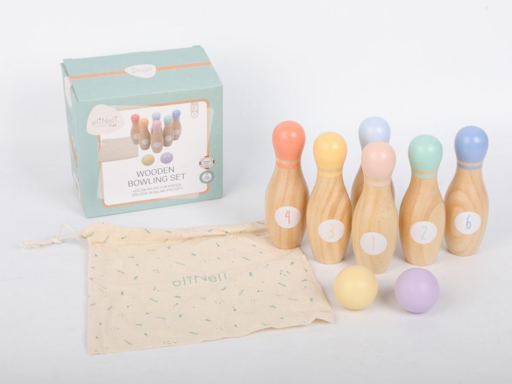 Houten Bowlingset | Bowling Set Hout | Buitenspeelgoed - Baby Doo