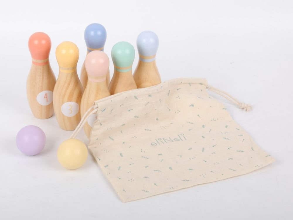 Houten Bowlingset | Bowling Set Hout | Buitenspeelgoed - Baby Doo