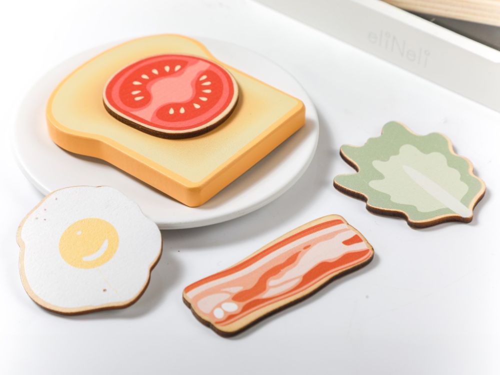 Houten Broodrooster Set | Speelgoed Keuken Accessoires voor Kinderen - Baby Doo