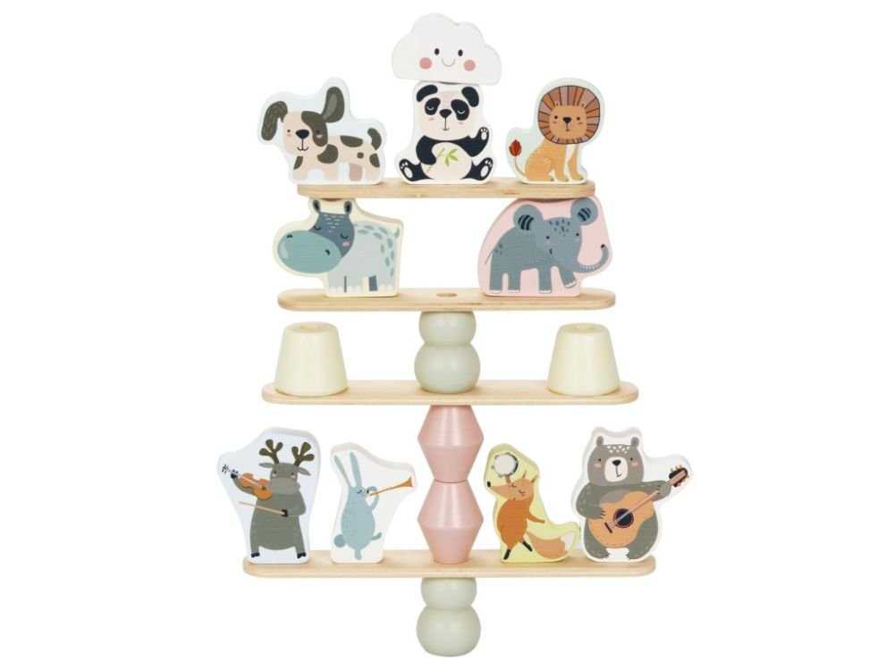 Houten Dieren Balans Spel | Balansspeelgoed Peuter Montessori - Baby Doo