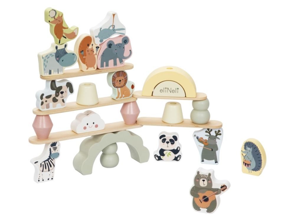 Houten Dieren Balans Spel | Balansspeelgoed Peuter Montessori - Baby Doo
