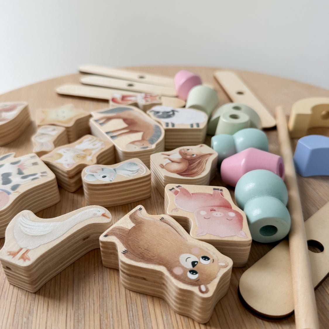 Houten Dieren Balans Spel | Balansspeelgoed Peuter Montessori - Baby Doo