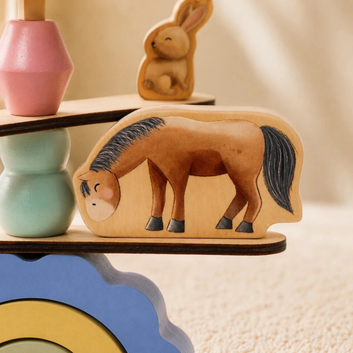 Houten Dieren Balans Spel | Balansspeelgoed Peuter Montessori - Baby Doo