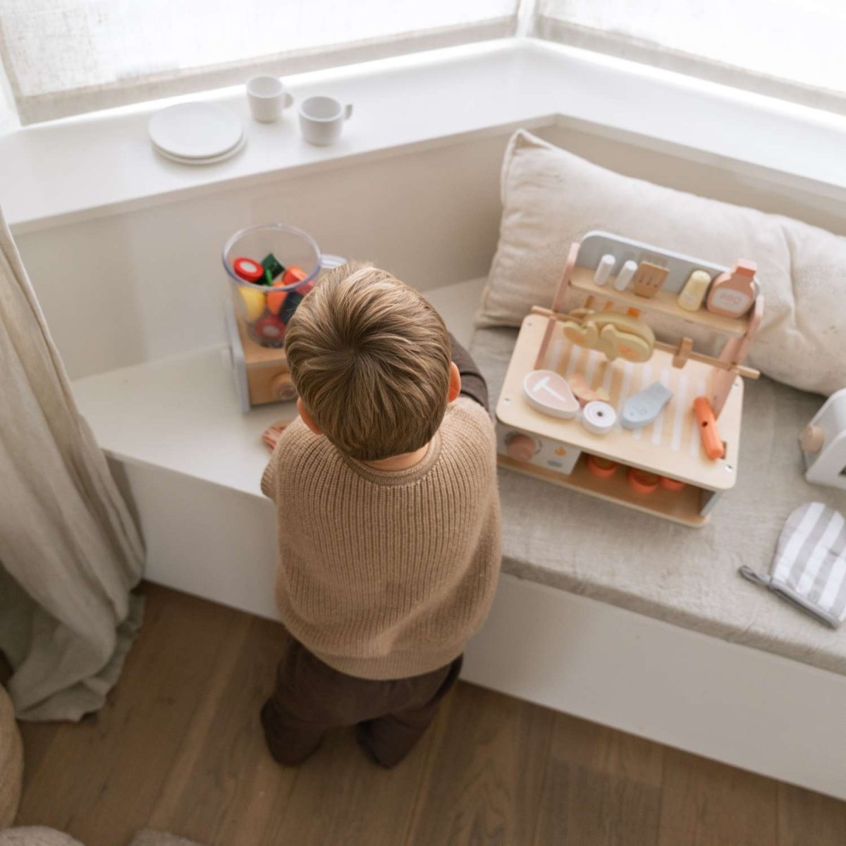 Houten Grillset Kind | Speelgoed Keuken Accessoires | Speelkeuken BBQ - Baby Doo